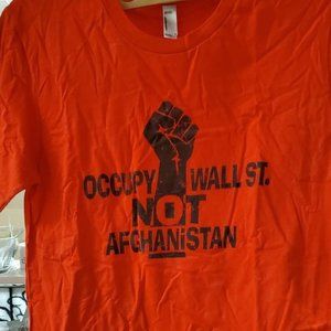 T-Shirt - Occupy Wall St NOT Afghanistan, Size Adult Small
